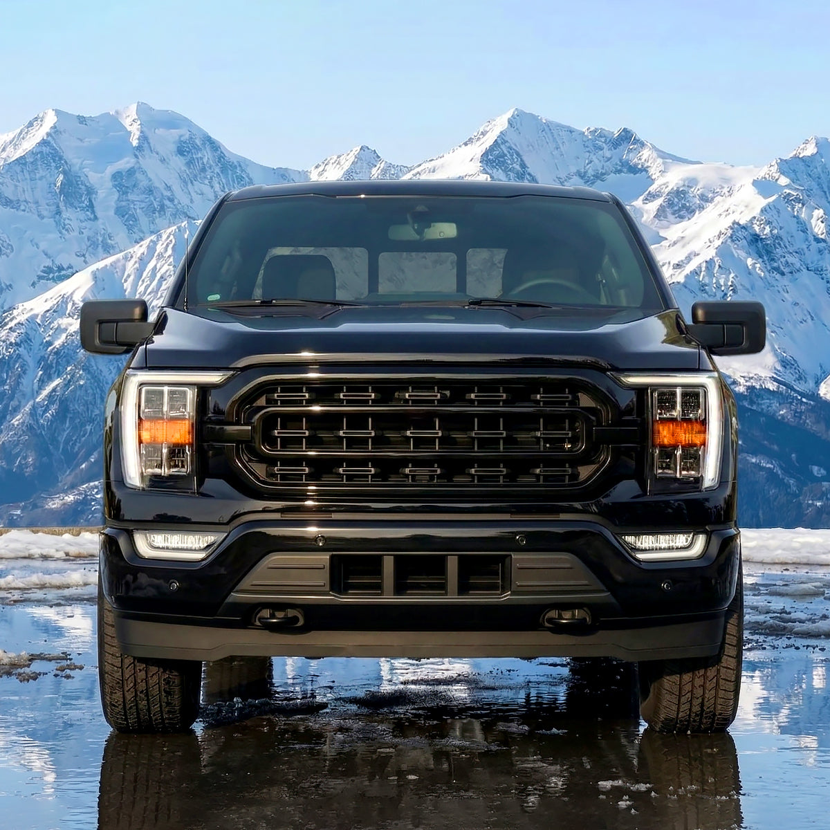 2021-2025 Ford F-150 Black Power Adjustable, Manual Fold & Heated Side Mirror w/ t Temperature Sensor - Passenger Side Only