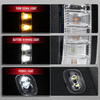 2021-2025 Ford F-150 Black Power Adjustable, Manual Fold, BSD & Heated Side Mirror w/ LED DRL Turn Signal Light - Driver Side Only