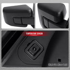 2021-2025 Ford F-150 Black Power Adjustable, Manual Fold, BSD & Heated Side Mirror w/ LED DRL Turn Signal Light Temperature Sensor - Passenger Side Only