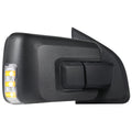 2021-2025 Ford F-150 Black Power Adjustable, Manual Fold, BSD & Heated Side Mirror w/ LED DRL Turn Signal Light Temperature Sensor - Passenger Side Only