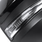 2014-2016 Toyota Highlander Glossy Black 5-Pin Power Adjustable Side Mirror w/ LED Turn Signal Light - Passenger Side Only