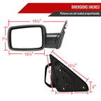 2009-2018 Dodge RAM 1500 / 2019-2021 RAM 1500 Classic Black Manual Adjustable Side Mirror - Driver Side Only