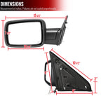2009-2012 Dodge RAM Chrome Power Adjustable & Heated Side Mirror w/ LED Turn Signal & Puddle Light - Driver Side Only