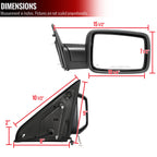 2009-2012 Dodge RAM Chrome Power Adjustable & Heated Side Mirror w/ LED Turn Signal & Puddle Light - Passenger Side Only