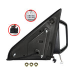 2009-2012 Dodge RAM Black Power Adjustable & Heated Side Mirror w/ LED Turn Signal & Puddle Light - Passenger Side Only