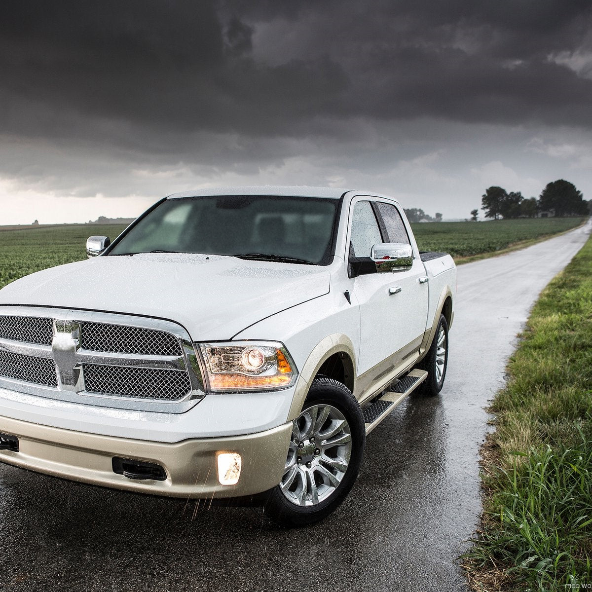 2013-2019 Dodge RAM Chrome Power Adjustable, Auto-Fold, & Heated Side Mirror w/ LED Turn Signal & Puddle Light - Driver Side Only