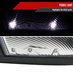 2013-2019 Dodge RAM Black Power Adjustable & Heated Side Mirror w/ LED Turn Signal & Puddle Light - Driver Side Only