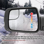 2019-2024 Dodge RAM 1500 Chrome Power Adjustable, Auto-Fold, BSD & Heated Side Mirror w/ LED Puddle and Turn Signal Light - Driver Side Only