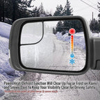 2019-2024 Dodge RAM 1500 Black Power Adjustable, Auto-Fold, BSD & Heated Side Mirror w/ LED Puddle and Turn Signal Light - Driver Side Only