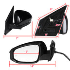 2013-2015 Toyota RAV4 Glossy Black 10-Pin Power Adjustable, Auto-Fold, Heated, & BSM Side Mirror w/ LED Turn Signal Light - Passenger Side Only