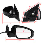 2013-2015 Toyota RAV4 Glossy Black 9-Pin Power Adjustable, Auto-Fold & Heated Side Mirror w/ LED Turn Signal Light - Passenger Side Only