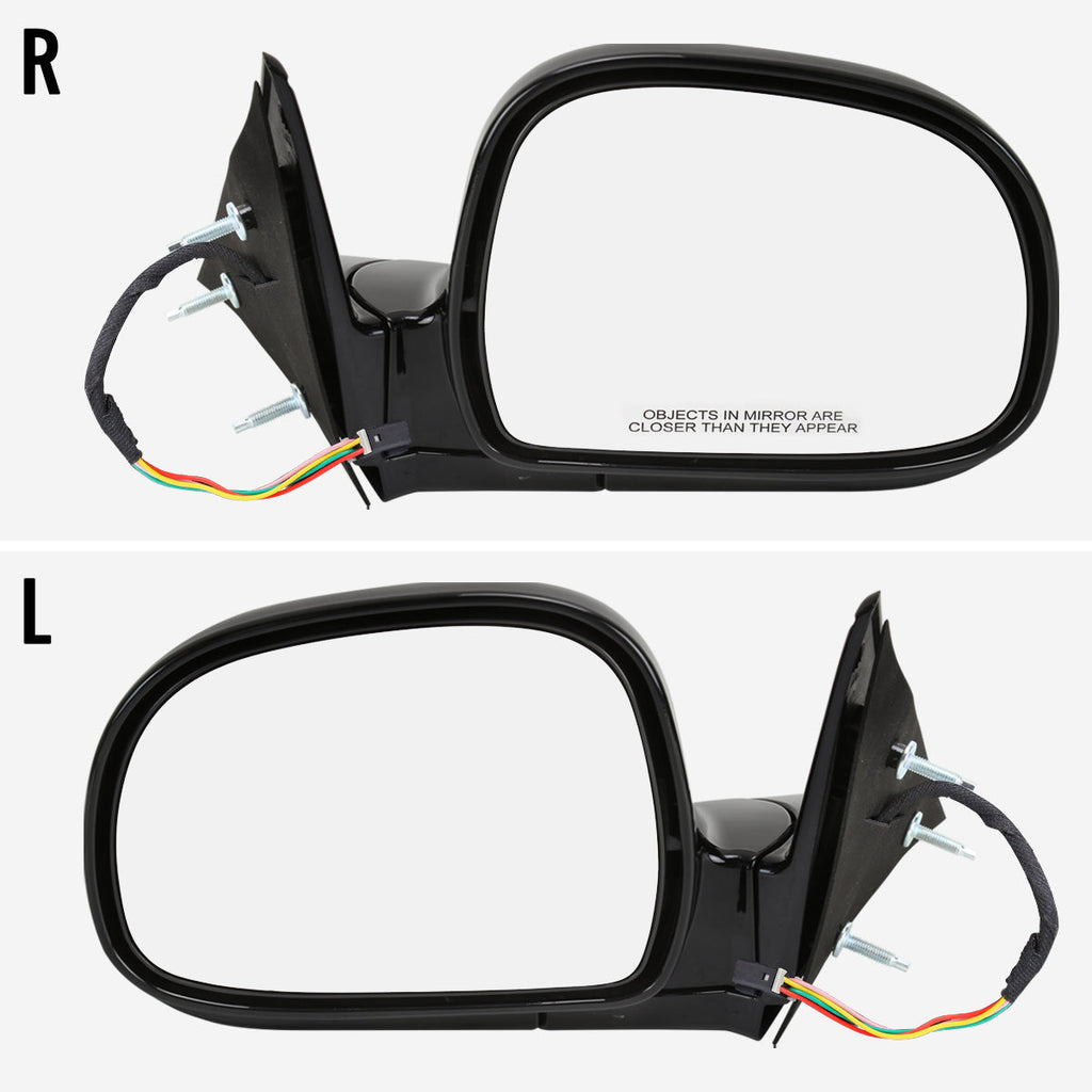 1994-1998 Chevrolet S10/Blazer GMC Sonoma Glossy Black Power Side Mirrors