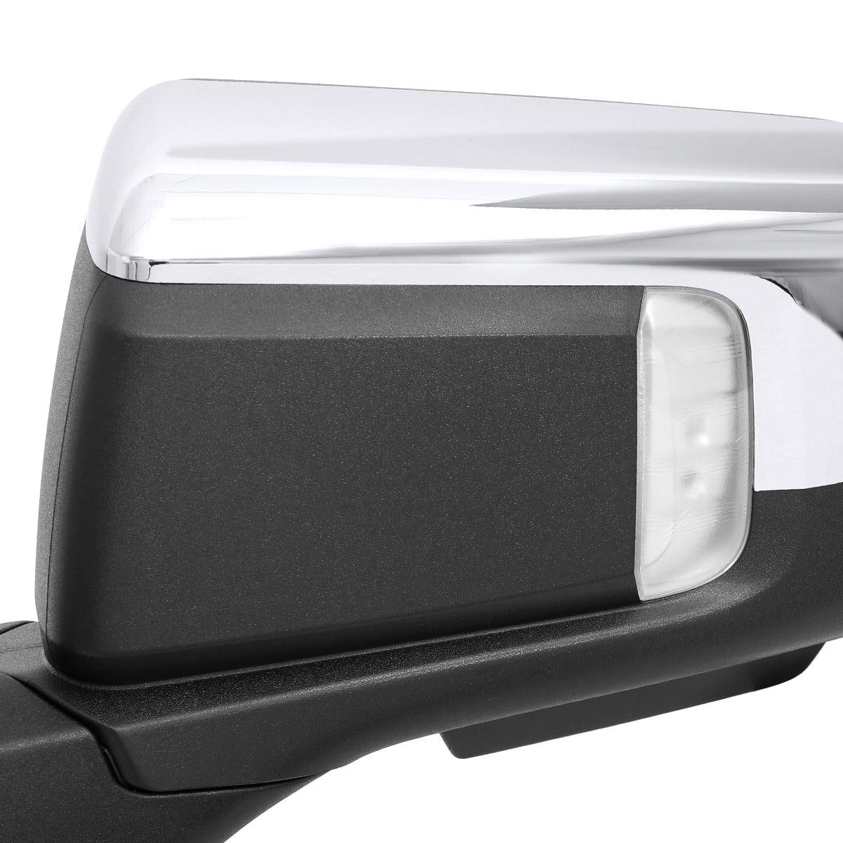 2019-2026 GMC Sierra 1500 Chrome Power Adjustable, Manual Fold, BSD & Heated Side Mirror w/ LED Puddle and Turn Signal Light - Driver Side Only