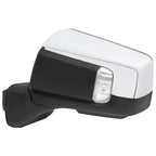 2019-2026 GMC Sierra 1500 Chrome Power Adjustable, Manual Fold, BSD & Heated Side Mirror w/ LED Puddle and Turn Signal Light - Driver Side Only