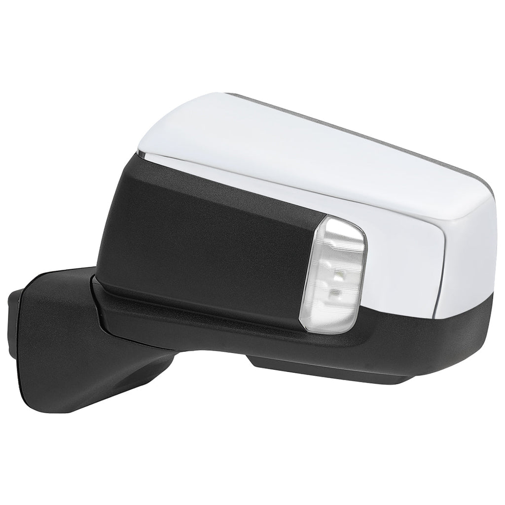 2019-2026 GMC Sierra 1500 Chrome Power Adjustable, Auto-Fold, BSD & Heated Side Mirror w/ LED Puddle and Turn Signal Light - Driver Side Only