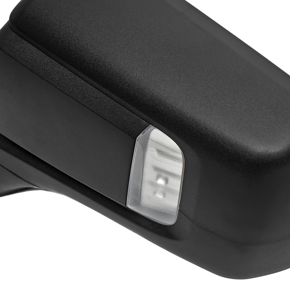 2019-2026 GMC Sierra 1500 Black Power Adjustable, Manual Fold, BSD & Heated Side Mirror w/ LED Puddle and Auxiliary Light - Driver Side Only