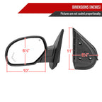 2007-2013 Chevrolet Silverado GMC Sierra Black Power Adjustable, Auto-Fold & Heated Side Mirror w/ LED Puddle and Turn Signal Light - Driver Side Only