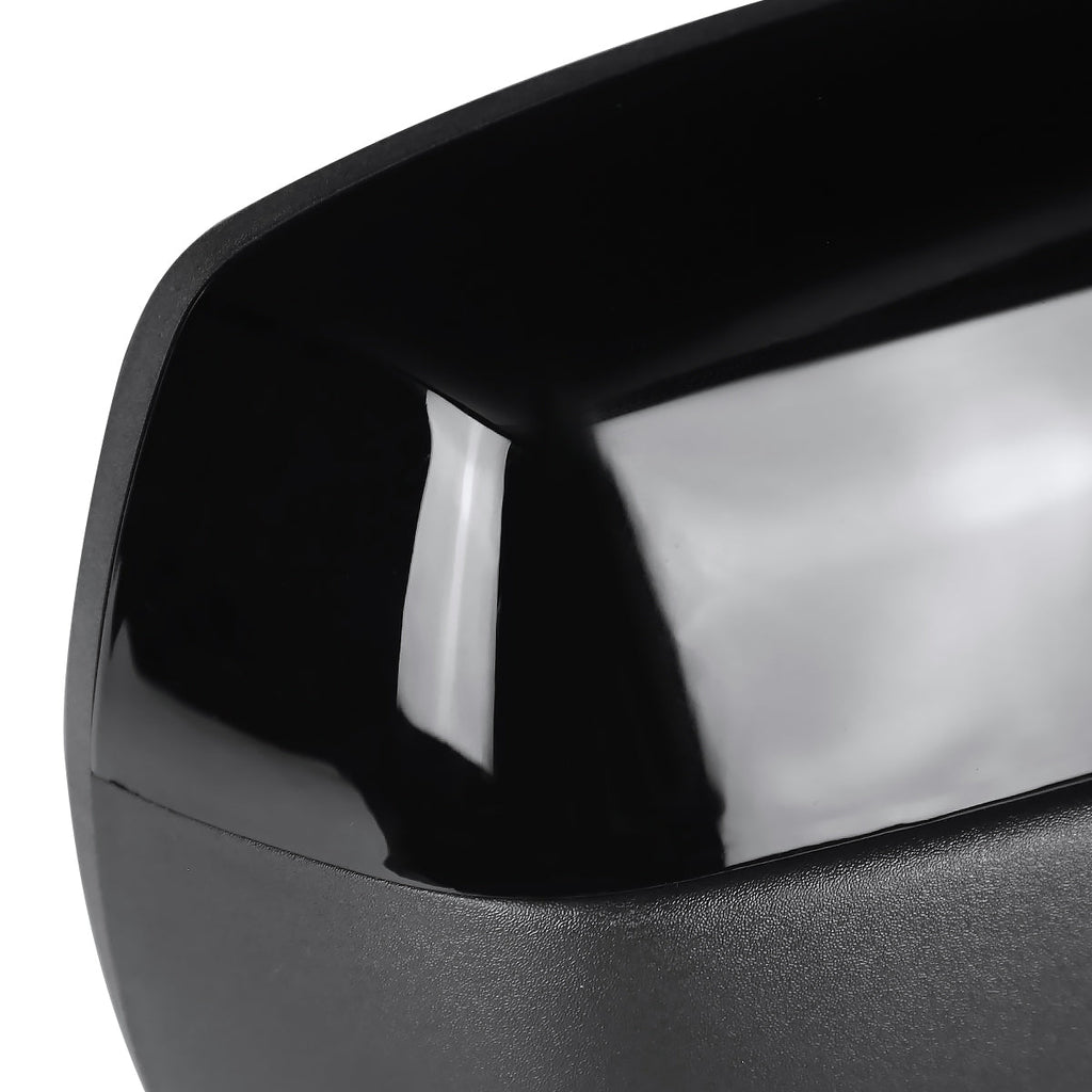 2014-2018 Chevrolet Silverado/GMC Sierra Glossy Black Power Adjustable & Heated Side Mirror w/ LED Puddle Light - Passenger Side Only