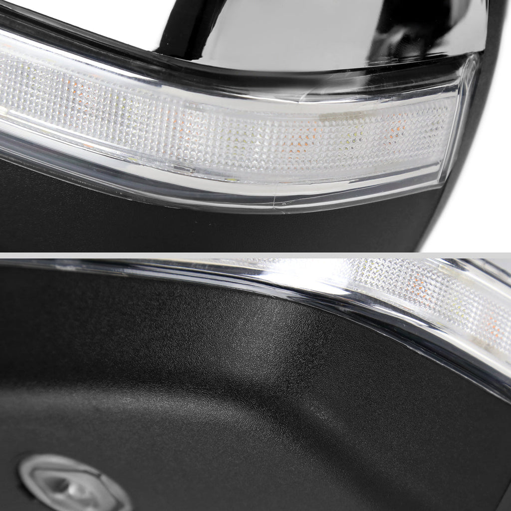 2014-2018 Chevrolet Silverado/GMC Sierra Chrome Power Adjustable, Auto-Fold, & Heated Side Mirror w/ LED Turn Signal & Puddle Light - Driver Side Only