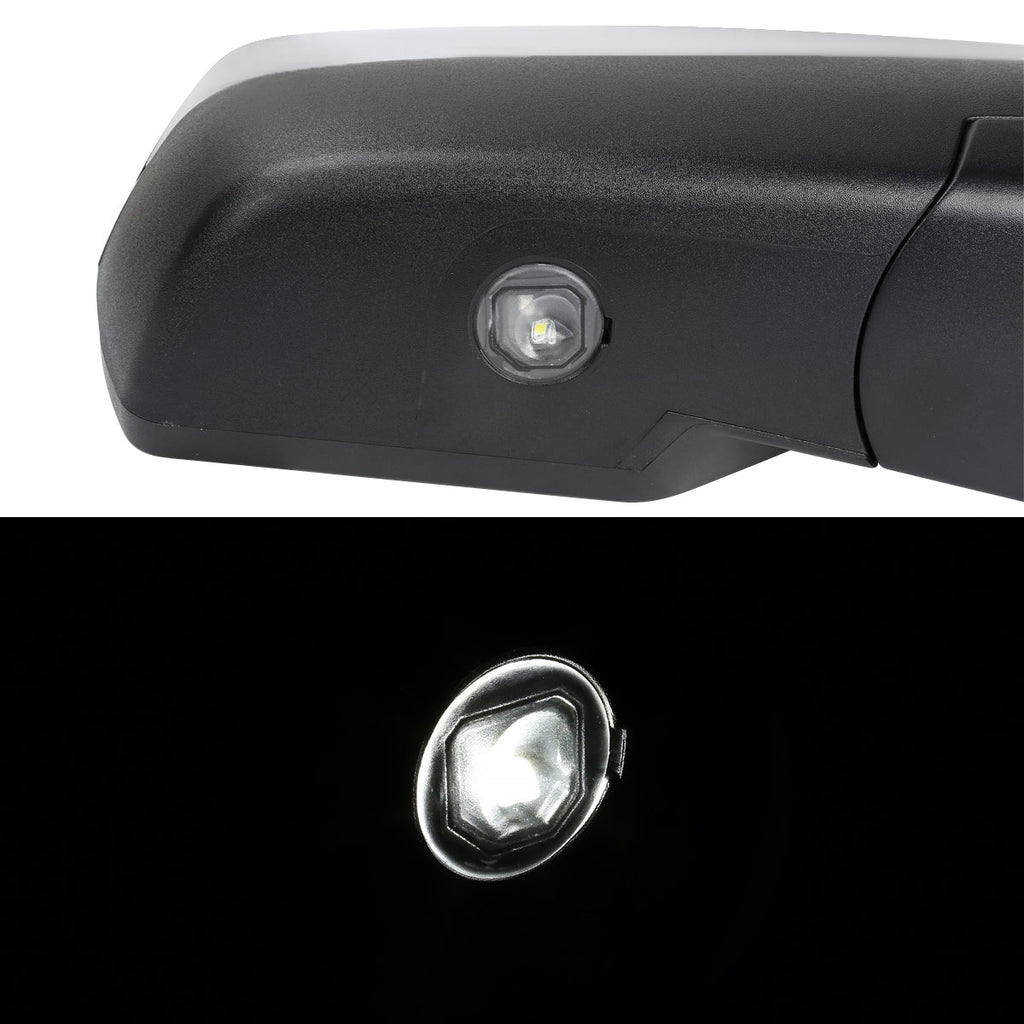 2014-2018 Chevrolet Silverado/GMC Sierra Chrome Power Adjustable & Heated Side Mirror w/ LED Puddle Light - Passenger Side Only