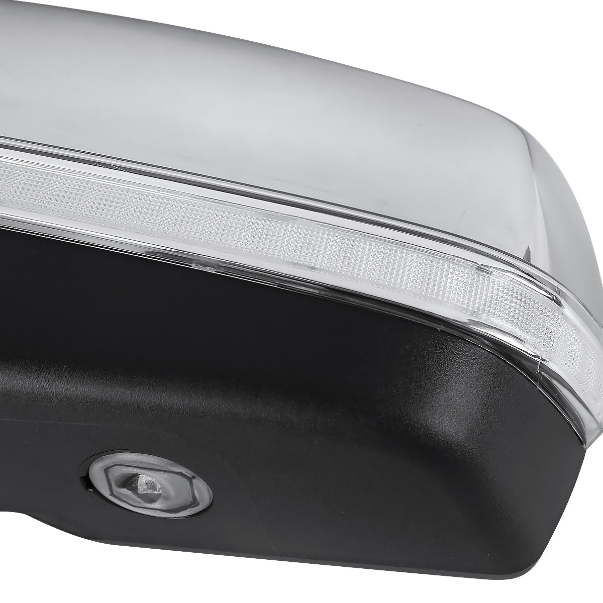2014-2018 Chevrolet Silverado/GMC Sierra Power Adjustable, Heated, Manual Foldable Chrome Side Mirror w/ LED Turn Signal Lights - Driver Side Only