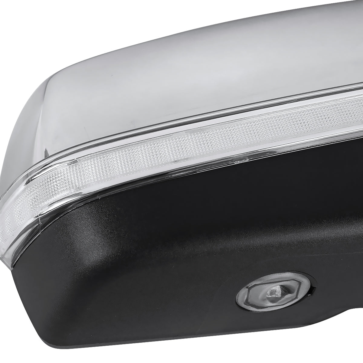 2014-2018 Chevrolet Silverado/GMC Sierra Power Adjustable, Heated, Manual Foldable Chrome Side Mirror w/ LED Turn Signal Lights - Passenger Side Only