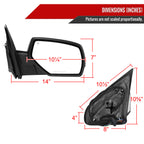 2014-2018 Chevrolet Silverado/GMC Sierra Glossy Black Power Adjustable, Auto-Fold, & Heated Side Mirror w/ LED Turn Signal & Puddle Light - Passenger Side Only