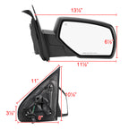 2014-2018 Chevrolet Silverado/GMC Sierra Matte Black Power Adjustable, Heated Side Mirror w/ LED Puddle Light - Passenger Side Only