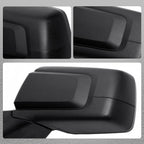 2019-2026 Chevrolet Silverado 1500 Black Power Adjustable, Manual Fold & Heated Side Mirror - Driver Side Only
