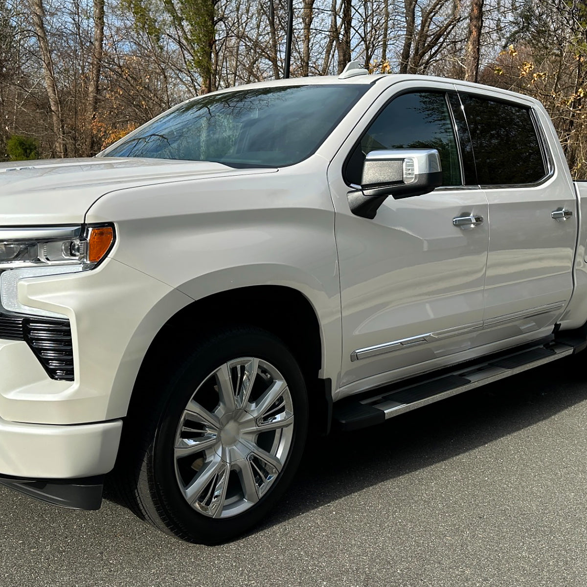 2019-2026 Chevrolet Silverado 1500 Chrome Power Adjustable, Auto-Fold, BSD & Heated Side Mirror w/ LED Puddle and Turn Signal Light - Driver Side Only