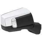 2019-2026 Chevrolet Silverado 1500 Chrome Power Adjustable, Auto-Fold, BSD & Heated Side Mirror w/ LED Puddle and Turn Signal Light - Passenger Side Only