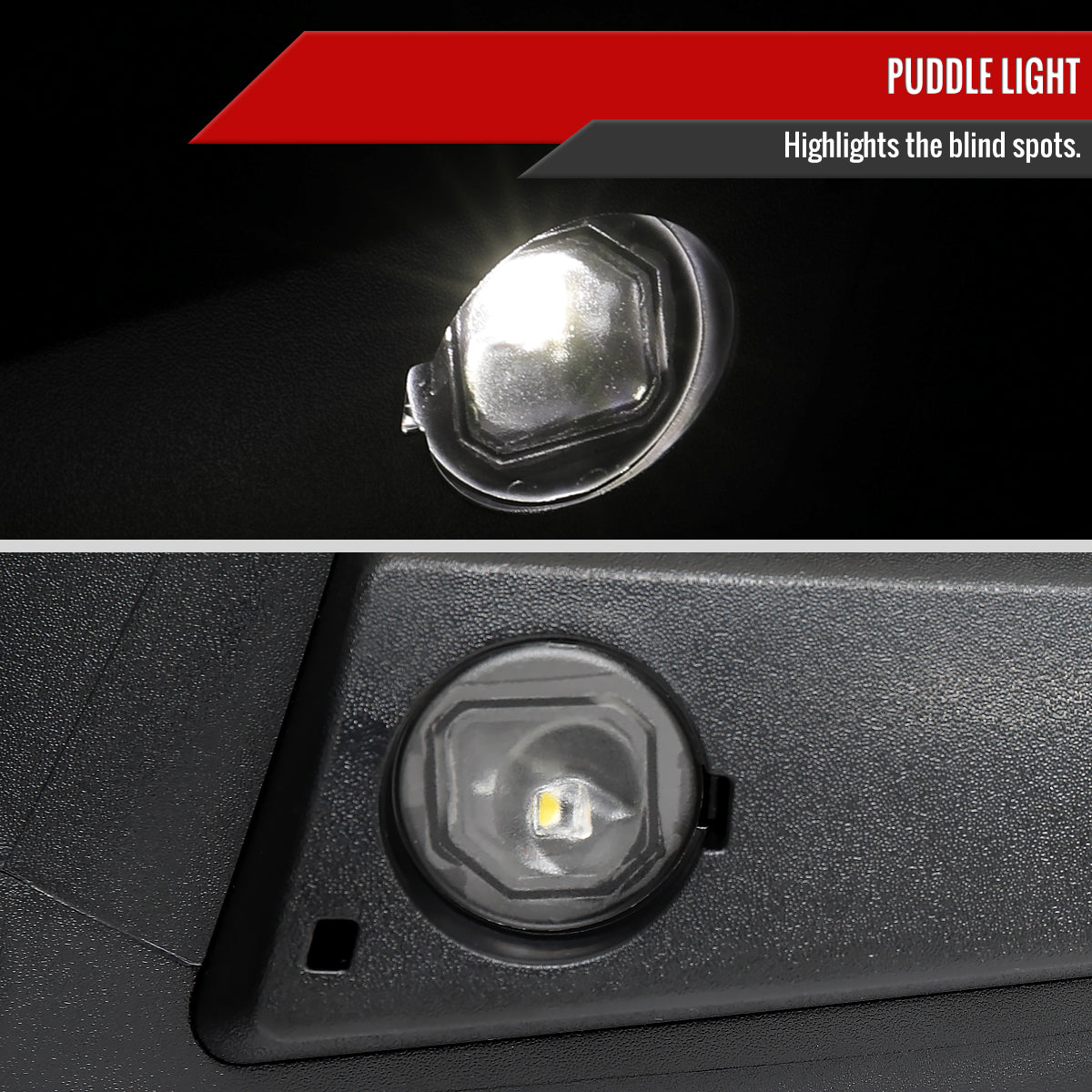 2019-2026 Chevrolet Silverado 1500 Black Power Adjustable, Manual Fold, BSD & Heated Side Mirror w/ LED Puddle and Auxiliary Light - Passenger Side Only