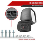 2019-2026 Chevrolet Silverado 1500 Black Power Adjustable, Manual Fold, BSD & Heated Side Mirror w/ LED Puddle and Auxiliary Light - Passenger Side Only