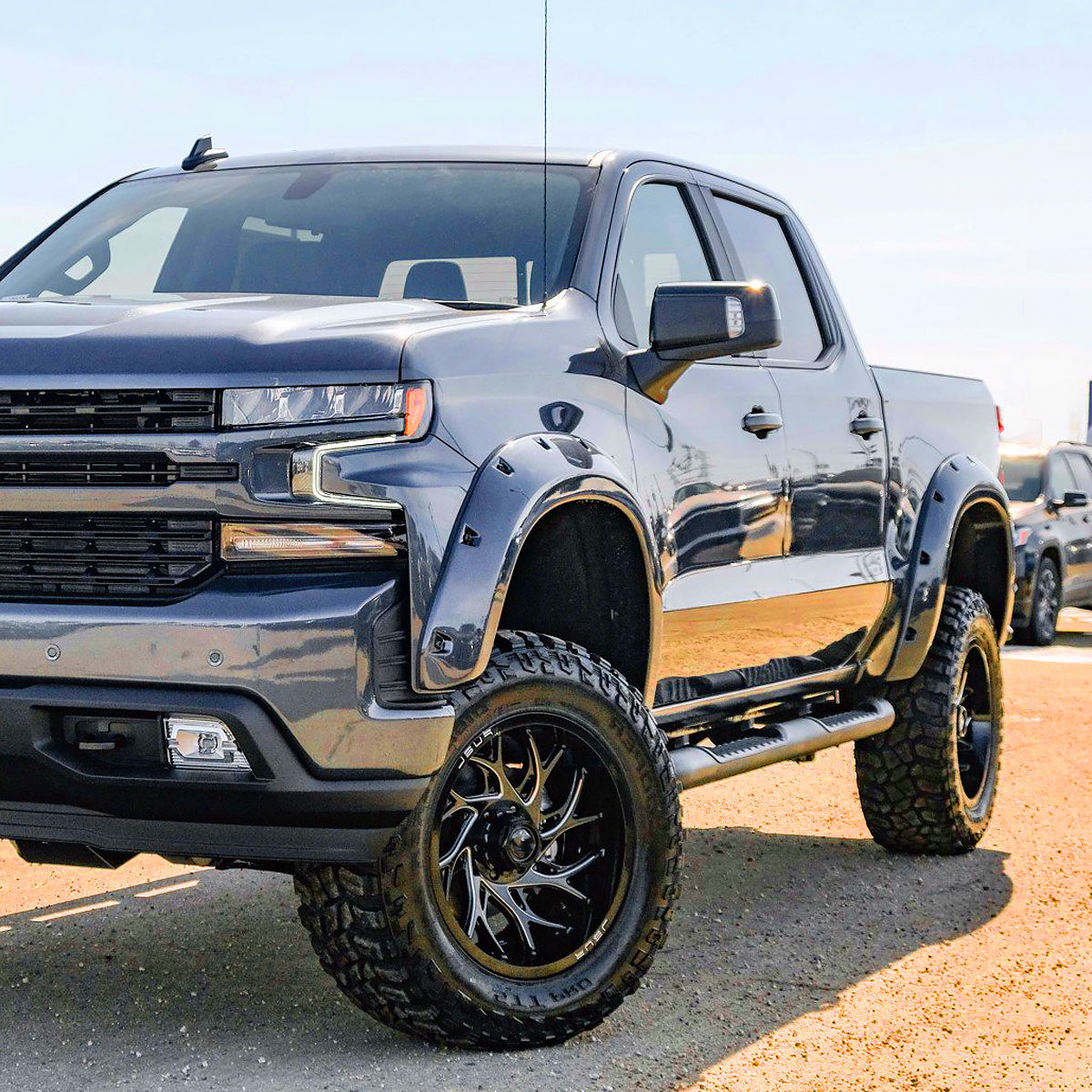 2019-2026 Chevrolet Silverado 1500 Black Power Adjustable, Auto-Fold, BSD & Heated Side Mirror w/ LED Puddle and Auxiliary Light - Driver Side Only