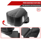 2019-2026 Chevrolet Silverado 1500 Black Power Adjustable, Auto-Fold, BSD & Heated Side Mirror w/ LED Puddle and Auxiliary Light - Passenger Side Only