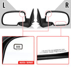 1999-2002 Chevrolet Silverado/Tahoe/Suburban GMC Sierra/Yukon Power Heated Matte Black Left/Driver Side Mirror