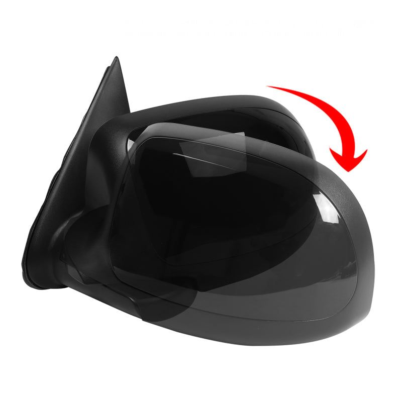 1999-2002 Chevrolet Silverado/Tahoe/Suburban GMC Sierra/Yukon Black Manual Adjustable Side Mirror - Driver Side Only
