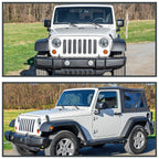 2007-2018 Jeep Wrangler JK Black Manual Adjustable Side Mirrors