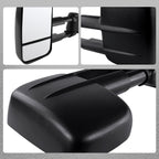 1988-1998 Chevrolet C/K 1500 / Tahoe / GMC Yukon / Suburban Black Power Adjustable Manual Extendable Towing Mirrors