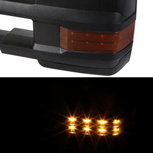 1988-2000 Chevrolet C/K Tahoe GMC Yukon/Suburban Power Adjustable, Heated, & Manual Extendable Towing Mirrors w/ LED Turn Signal & Clearance Lights