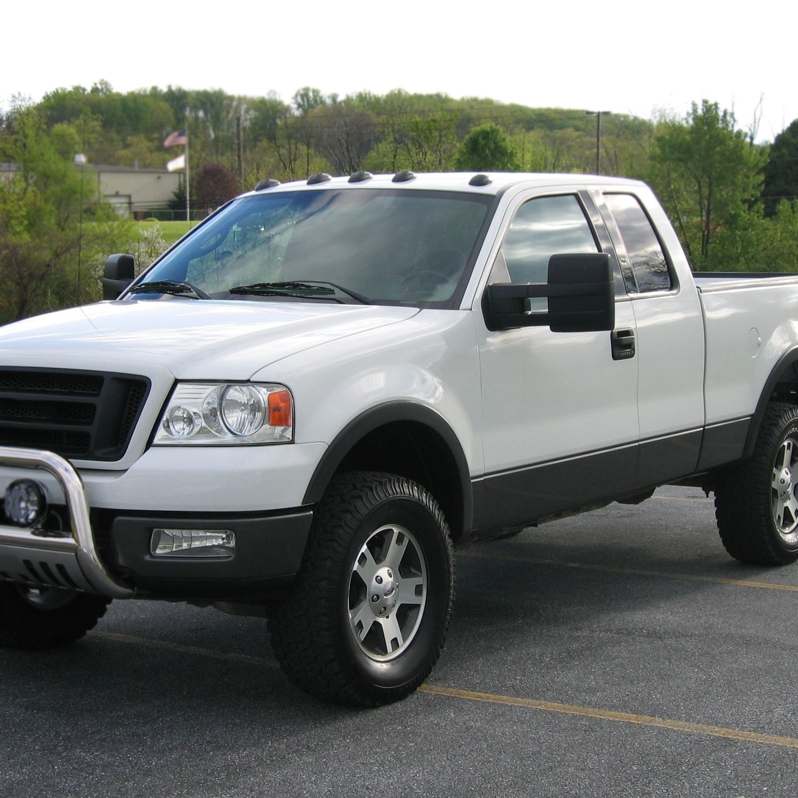 2004-2014 Ford F-150 Black Manual Adjustable & Extendable Telescopic Towing Mirrors