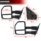 2004-2014 Ford F-150 Manual Adjustable & Extendable Towing Mirrors