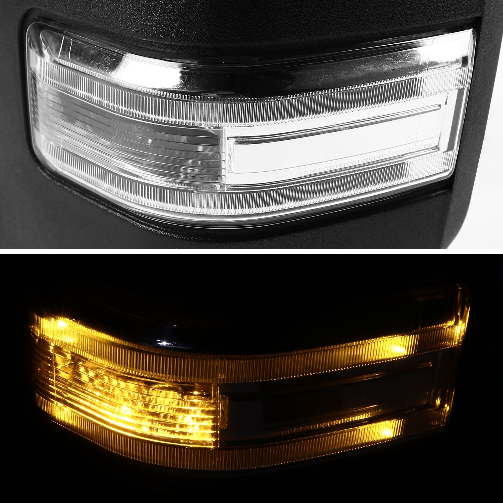 2004-2006 Ford F-150 Power Adjustable, Heated, & Manual Extendable Towing Mirrors w/ Clear Lens LED Turn Signal Lights