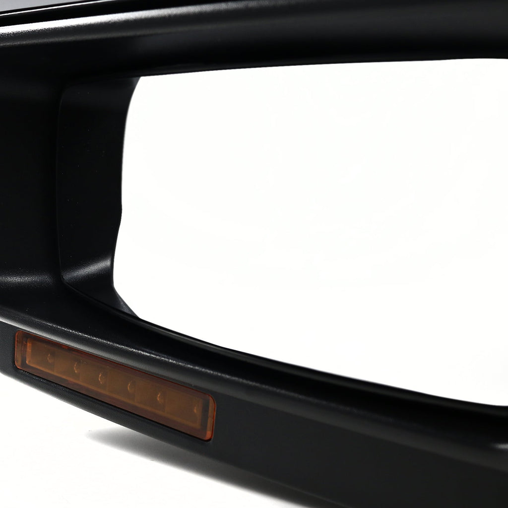 2004-2006 Ford F-150 Pickup Black Power Heated Towwing Mirrors with Amber LED Signal Lights