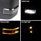 2015-2020 Ford F-150 Power Adjustable, Heated, & Manual Extendable 8-Pin/22-Pin Towing Mirrors w/ Smoked Lens LED Turn Signal, Clearance, & Puddle Lights