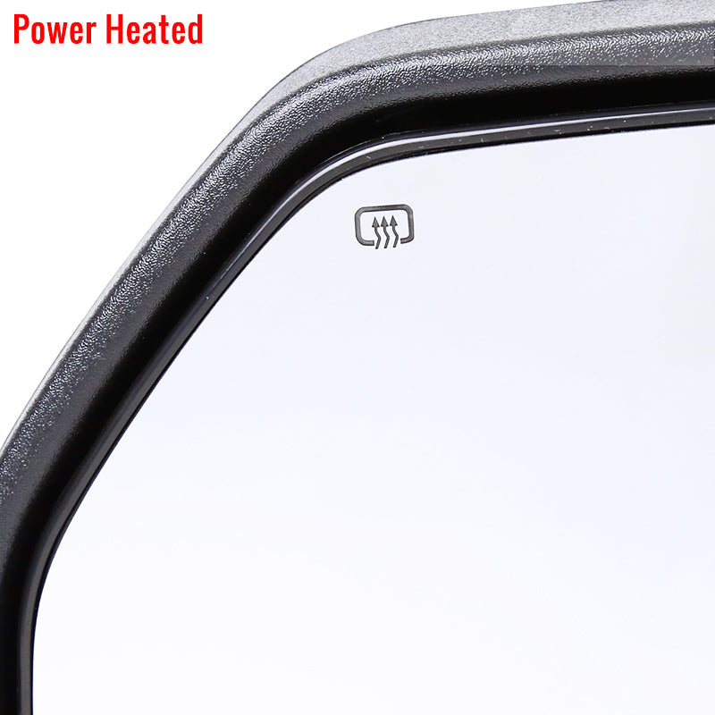 2015-2020 Ford F-150 Power Adjustable, Heated, & Manual Extendable Towing Mirrors w/ Smoked Lens LED Turn Signal, Clearance, Puddle, & Auxiliary Lights