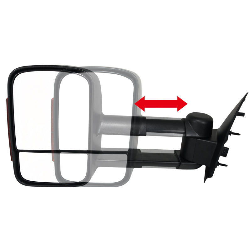 1997-2004 Ford F-150 Regular/Super Cab Power Adjustable & Manual Extendable Towing Mirrors w/ LED Turn Signal Lights