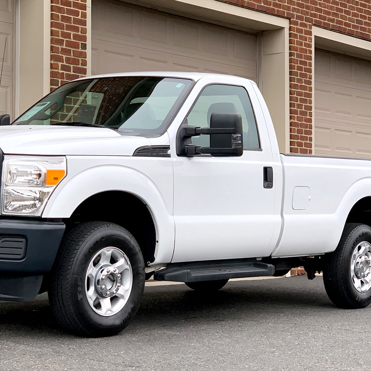 1999-2016 Ford F-250/F-350/F-450/F-550 Manual Adjustable & Extendable Towing Mirrors w/ Smoked Lens Turn Signal Lights