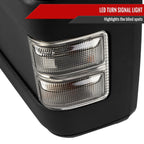 2008-2016 Ford F-250/F-350/F-450/F-550 Power Adjustable, Heated, & Manual Extendable Towing Mirrors w/ Smoked Lens Turn Signal Lights