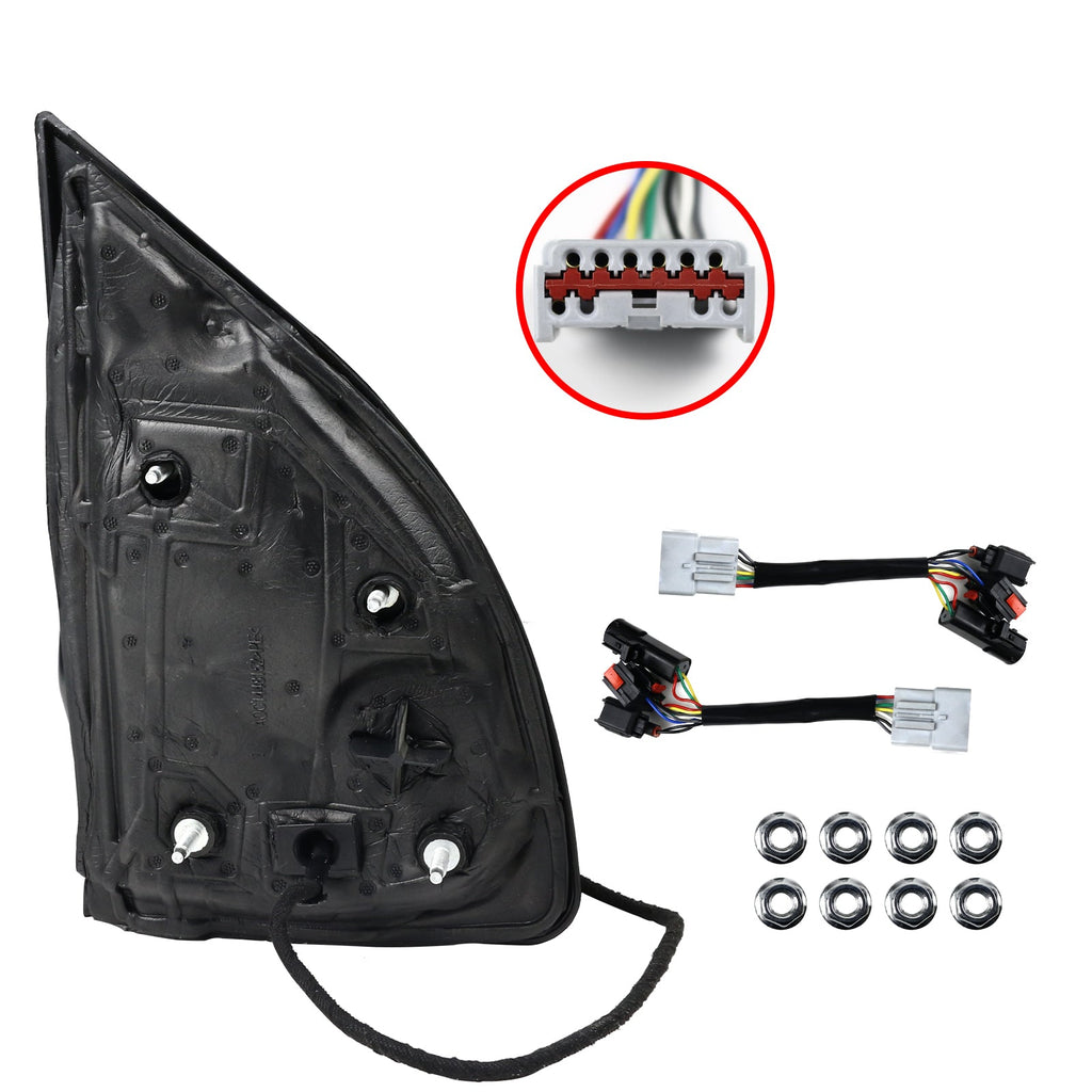 1999-2016 Ford F-250/F-350/F-450 Power Adjustable, Heated, & Manual Extendable Towing Mirrors w/ Clear Lens LED Turn Signal & Clearance Lights